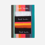 Box of 3-Pack Artist Stripe Cotton Blend Trunks by Paul Smith.