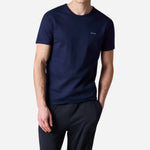 Paul Smith 3-Pack of Men's Mixed Colour Organic Cotton Lounge T-Shirts with Logo - Navy Blue