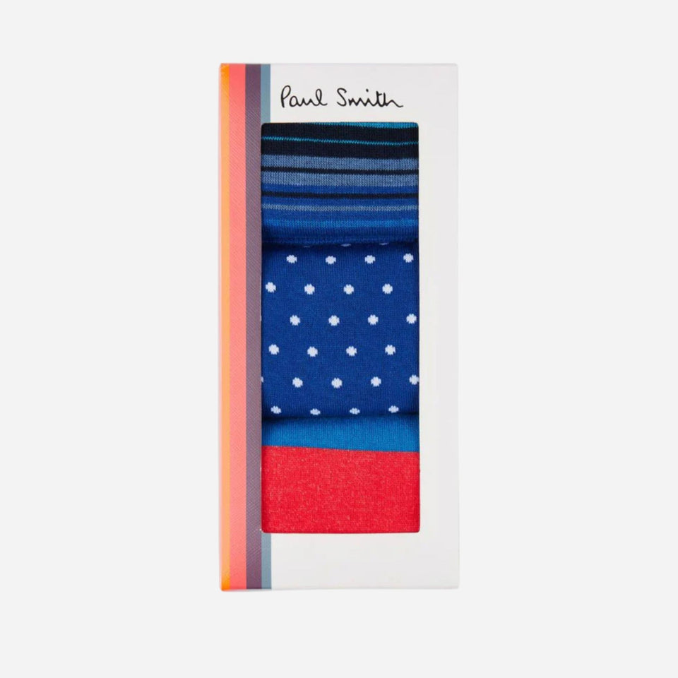 Paul Smith 3-Pack Seasonal Blue Socks