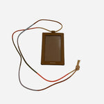 Brown Leather ID and 2CC Card Holder with Multicoloured Neck Strap by Paul Smith.