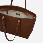 Inside of The Weekly Cognac Leather Large Tote Bag by Radley.
