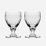 Pack of two Art Nouveau Wine Glasses from Royal Scot Crystal Manor House Collection.