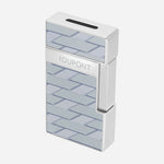 Side View of Biggy Monogram 1872 Light Gray Lacquered Lighter from S.T. Dupont Paris.