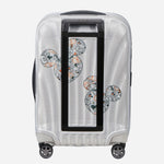 Back View of the Samsonite C-Lite Disney Suitcase featuring Mickey Mouse Travels design.