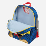 Inside View of Daydream Disney Kids Mickey Mouse Blue Backpack from Samsonite, showing a lable with space to add your child's name and details.