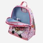 Inside View of Daydream Disney Kids Minnie Mouse Pink Backpack from Samsonite, showing a lable with space to add your child's name and details.