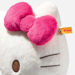 Close up of Hello Kitty in Pink 30cm Plush from Steiff.
