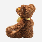 Back View of Steiff Cosy Year 2026 Brown Teddy Bear with buttermilk yellow bow.