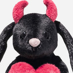 Close up of Hoppie Rabbit Little Devil from Steiff.