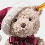 Close up of Jimmy the Christmas Teddy Bear from Steiff Christmas Collection