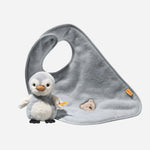 Lio penguin with rattle and bib gift set from Steiff.