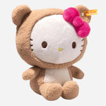 Side View of Hello Kitty in a Teddy Bear Costume 20cm from Steiff.
