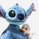 Close Up of Limited Edition Disney Stitch with Duck by Steiff.