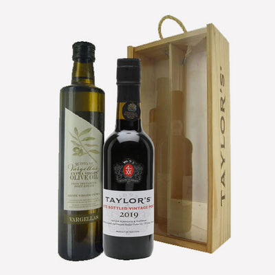 Late Bottled Vintage Half Bottle of Port and Olive Oil Gift Set