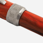 Close up of Rembrandt-S Orange Fountain Pen  by Visconti.