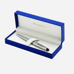 Expert Stainless Steel with Chrome Trim Ballpoint Pen by Waterman.