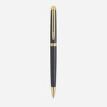 Hemisphere Matt Black Ballpoint Pen with Gold Trim from Waterman.