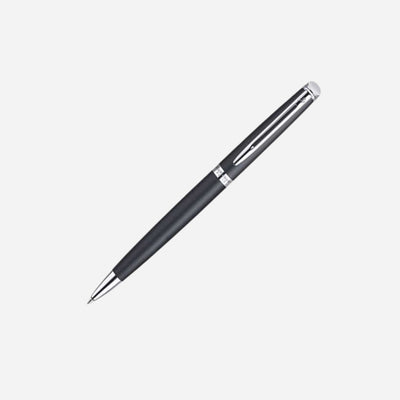 Hemisphere Matt Black Ballpoint Pen with Chrome Trim from Waterman.