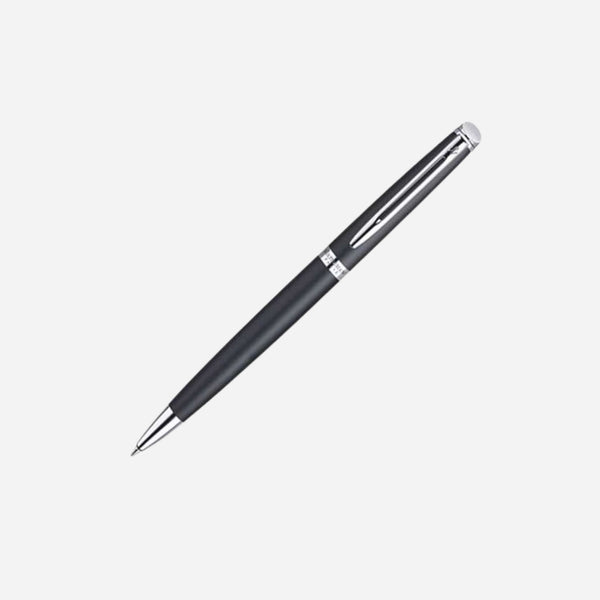 Hemisphere Matt Black Ballpoint Pen with Chrome Trim from Waterman.