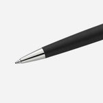 Close up of Hemisphere Matt Black Ballpoint Pen with Chrome Trim from Waterman.