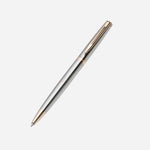 Hemisphere Stainless Steel  Ballpoint Pen with Gold Trim by Waterman.