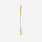 Hemisphere Stainless Steel  Ballpoint Pen with Gold Trim by Waterman.