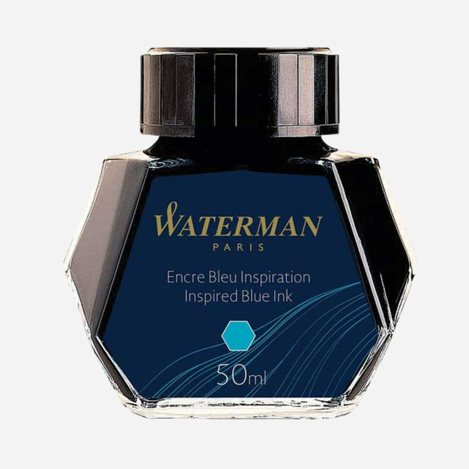 Inspired Blue Ink Bottle 50ml by Waterman.