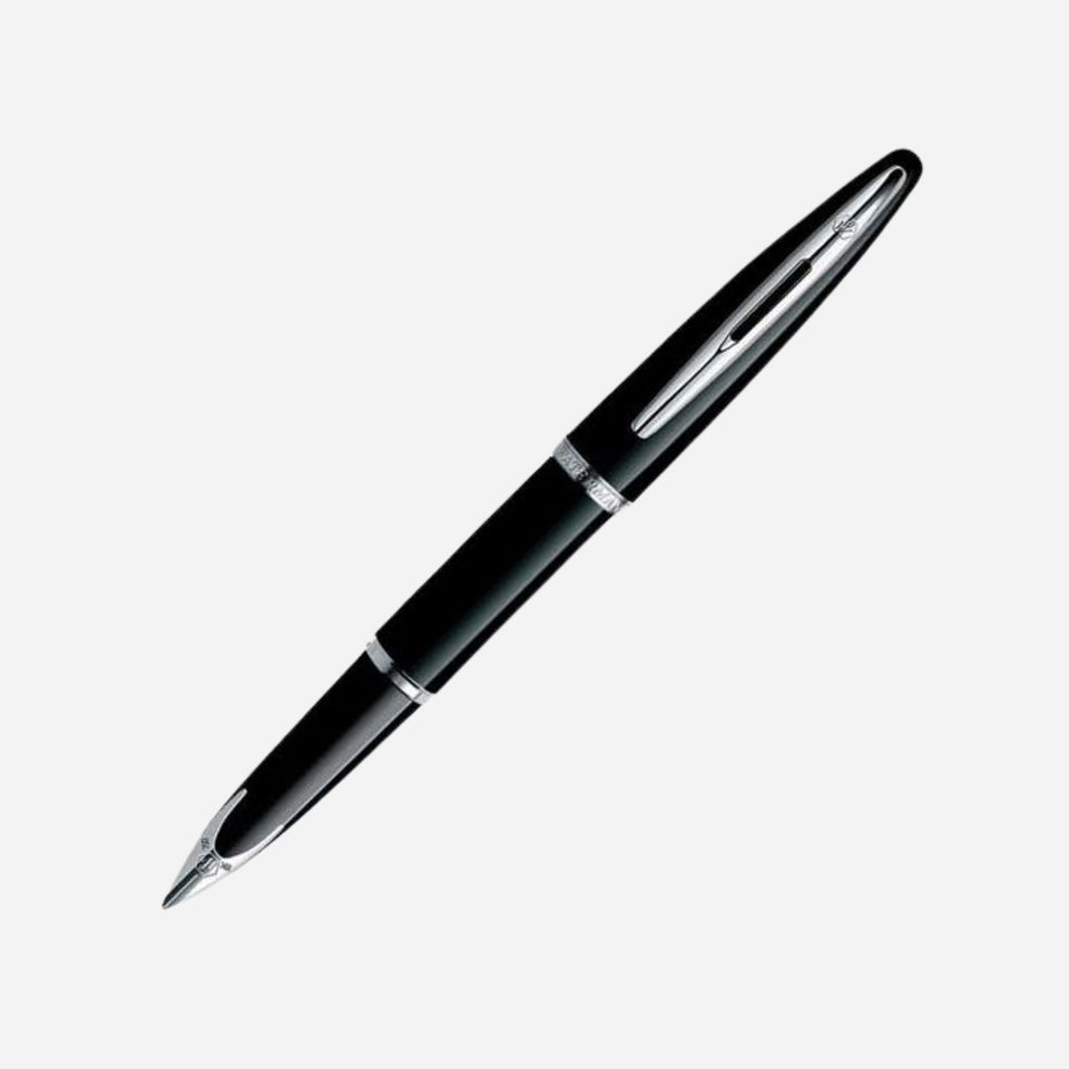 CARÈNE Black Lacquer and Chrome Fountain Pen by Waterman.
