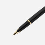 Nib of CARÈNE Black Lacquer with Gold Trim Fountain Pen by Waterman.