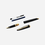 CARÈNE Black Lacquer with Gold Trim Fountain Pen by Waterman.