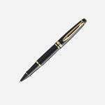 Expert Black Lacquer Rollerball Pen with Gold Trim  by Waterman.