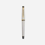 Expert Stainless Steel Rollerball Pen with Gold Trim by Waterman.