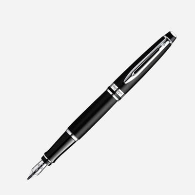 Waterman Expert Matte Black Fountain Pen with Chrome Trim