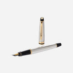 Expert Stainless Steel Fountain Pen with Gold Trim by Waterman.