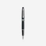 Expert Black Lacquer Fountain Pen with Chrome Trim by Waterman.