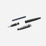 Expert Black Lacquer Fountain Pen with Chrome Trim by Waterman.