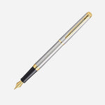 Hemisphere Stainless Steel with Gold Trim Fountain Pen by Waterman.