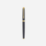 Hemisphere, Matt Black Rollerball Pen with Gold Trim by Waterman.