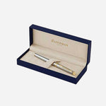 Packaging of Hemisphere, Stainless Steel Rollerball Pen by Waterman.