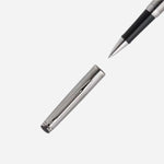 Close up of Hemisphere, Stainless Steel Rollerball Pen by Waterman.