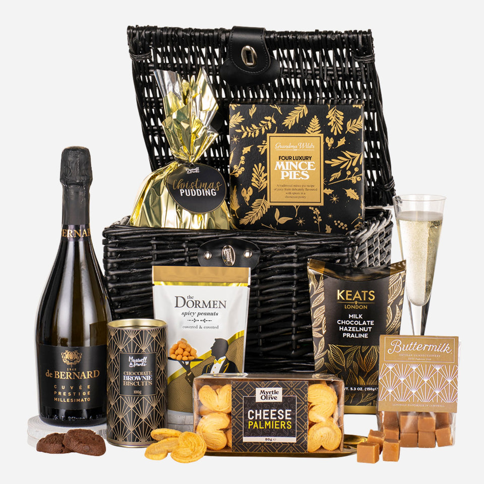 Wheelers Luxury Hampers Seasons Greetings Basket- Alcoholic Christmas Hampers for gifting.