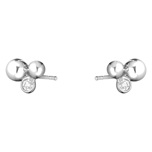 These 0.07 CT Sterling Silver Moonlight Grapes Earrings have been designed by Georg Jensen.