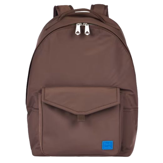 The Recycled Polyester Brown Zip Top Backpack by Paul Smith.