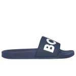 2 boss aryeh dark blue slides with large white logo detail 50536835 01 405