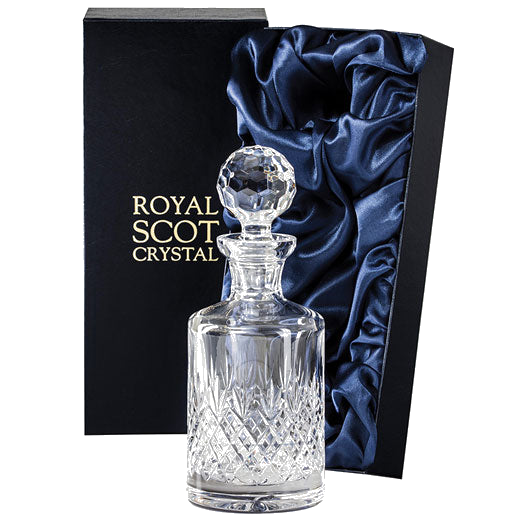 royal scot crystal round single malt edinburgh spirit decanter packaging