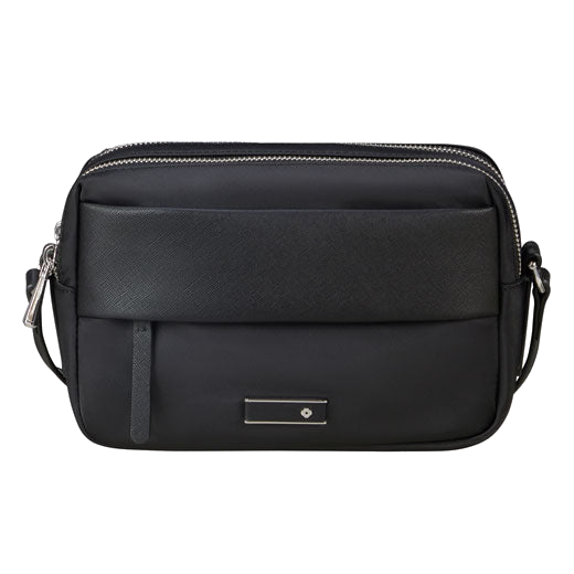 Samsonite's Zalia 3.0 Black Shoulder Bag has two main zip compartments with a front and rear zip pocket.