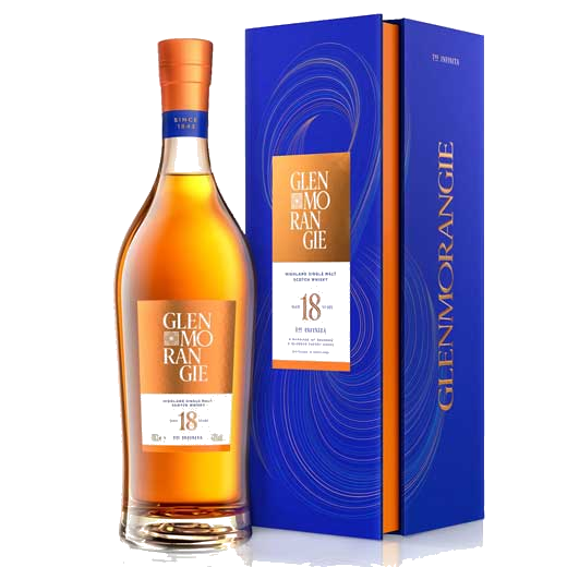 This Glenmorangie 18 Year Old Whiskey comes in a blue gift box and is a great drink to have neat with ice.