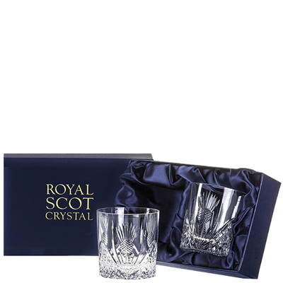 royal scot crystal large scottish thistle tumblers packaging