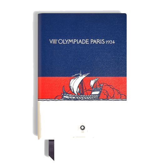 Montblanc's Meisterstück x Olympic Heritage Paris #146 Lined Notebook has a special design on the cover.