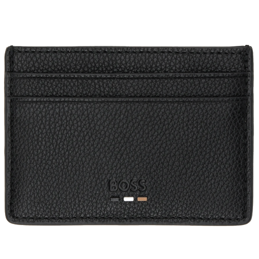 BOSS Ray 4CC Black Faux Leather Card Holder